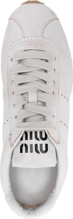 Bleached Leather Sneakers - Image 4