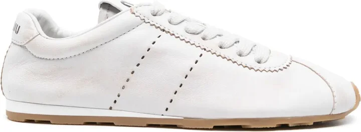 Bleached Leather Sneakers