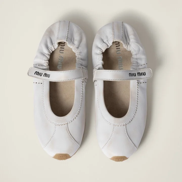 Bleached nappa leather ballerinas - Image 4