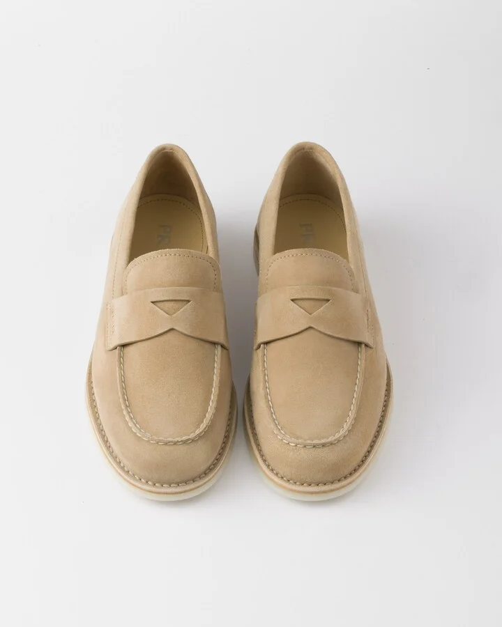 Bleached suede loafers - Image 3