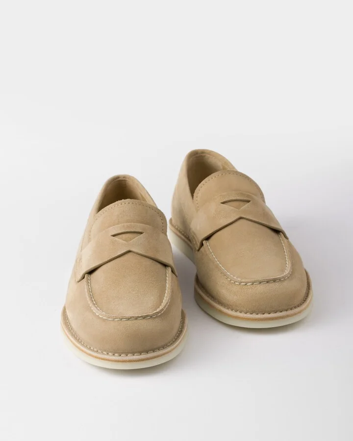 Bleached suede loafers - Image 5