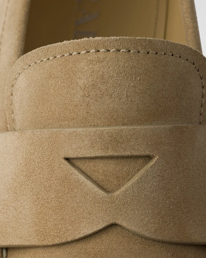 Bleached suede loafers - Image 6