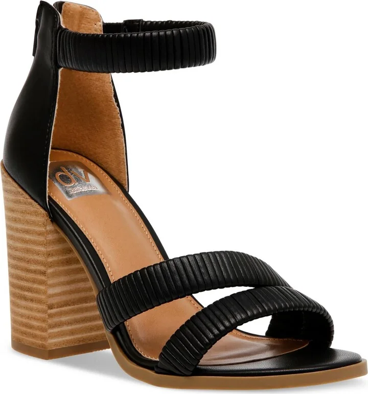 Bleeker Womens Faux Leather Slip On Block Heels