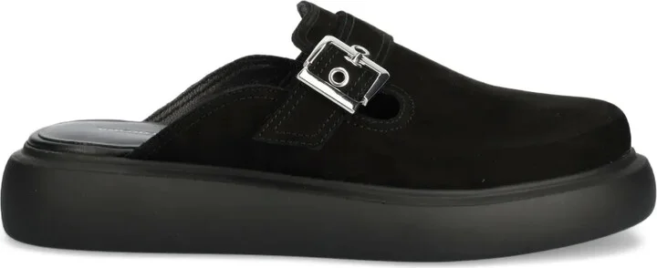 Blenda buckle-detail platform mules