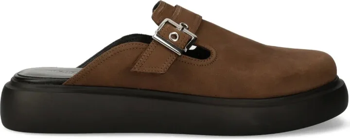 Blenda buckle-detail platform mules