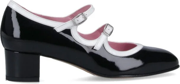 Bleuet" Mary Jane Pumps - Black