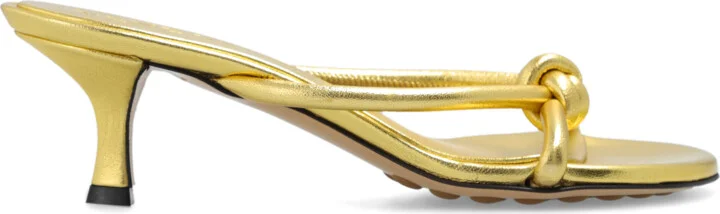 ‘Blink’ Heeled Mules, , - Gold