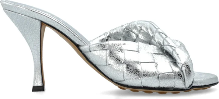 Blink Heeled Mules, , - Silver