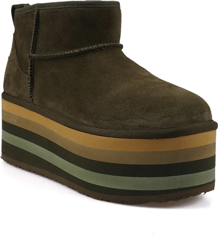 Bliss Faux Shearling Platform Bootie