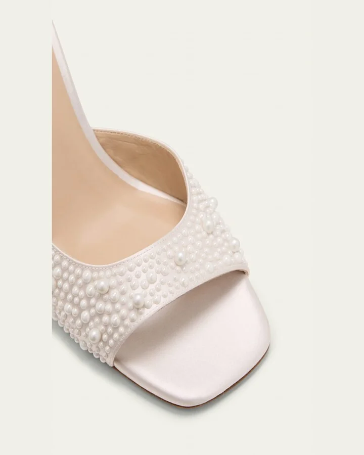 Bliss Pearly Satin Ankle-Strap Sandals - Image 2