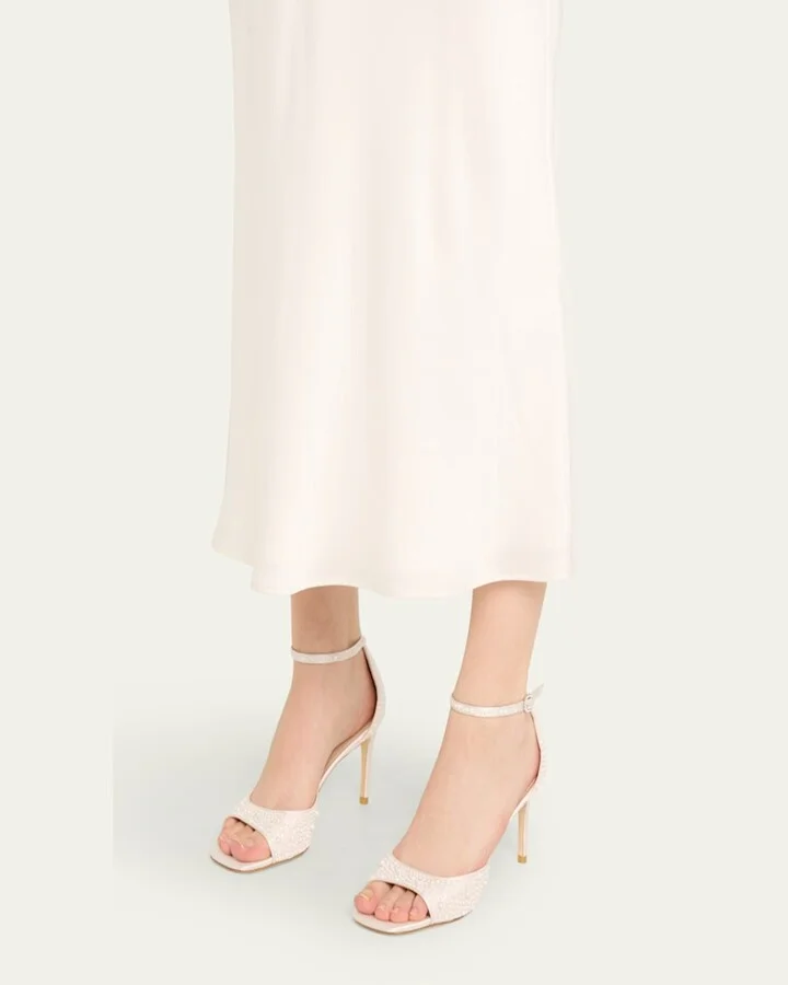 Bliss Pearly Satin Ankle-Strap Sandals - Image 5