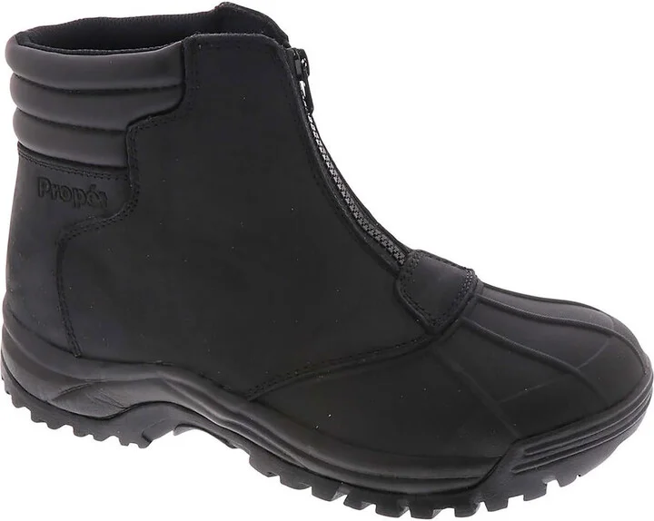 Blizzard Mid Zip Mens Leather Thinsulate Snow Boots