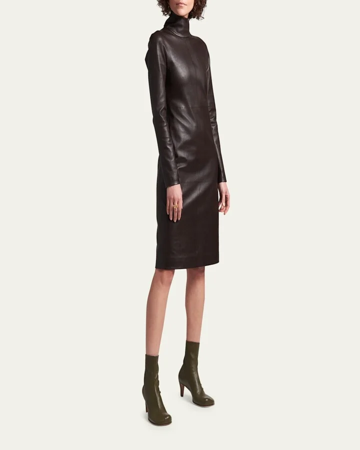 Bloc Stretch Leather Zip Ankle Booties - Image 2