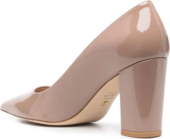 Block 85mm leather pumps - Image 3