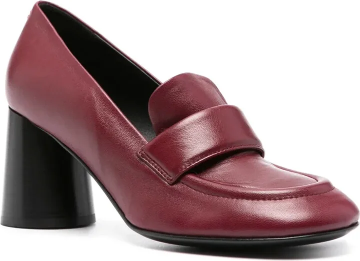 Block-Heel 75mm Leather Loafers - Image 2