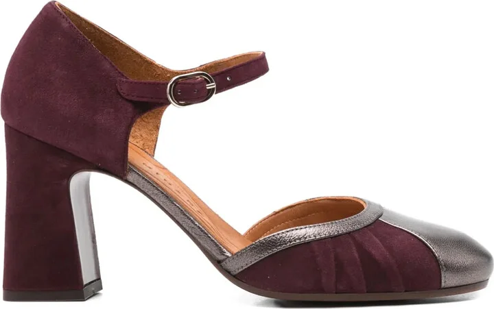 Block-Heel Ankle-Strap Pumps