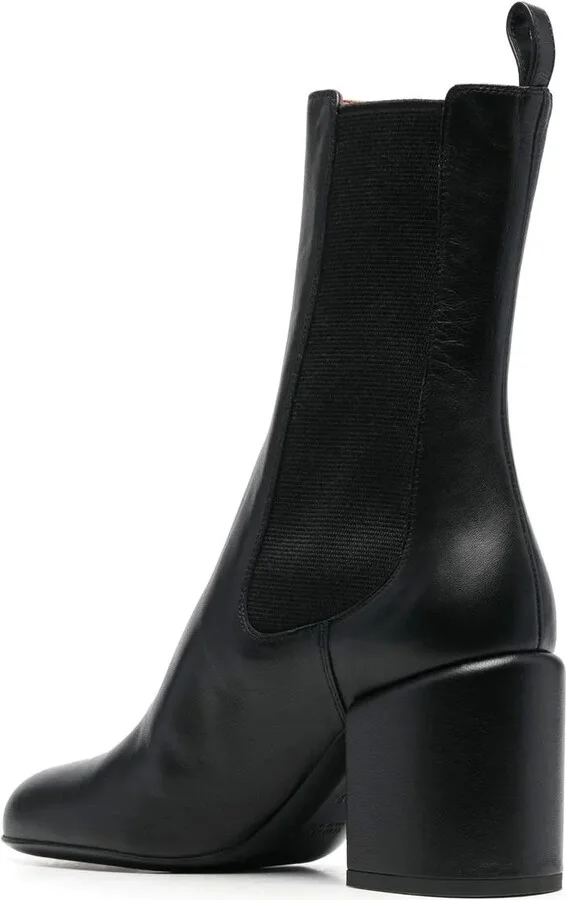 Block-Heel Calf-Leather Boots - Image 3