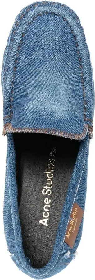 Block-Heel Denim Loafers - Image 4