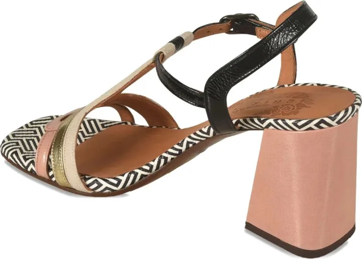 Block-Heel Geometric-Pattern Sandals - Image 3