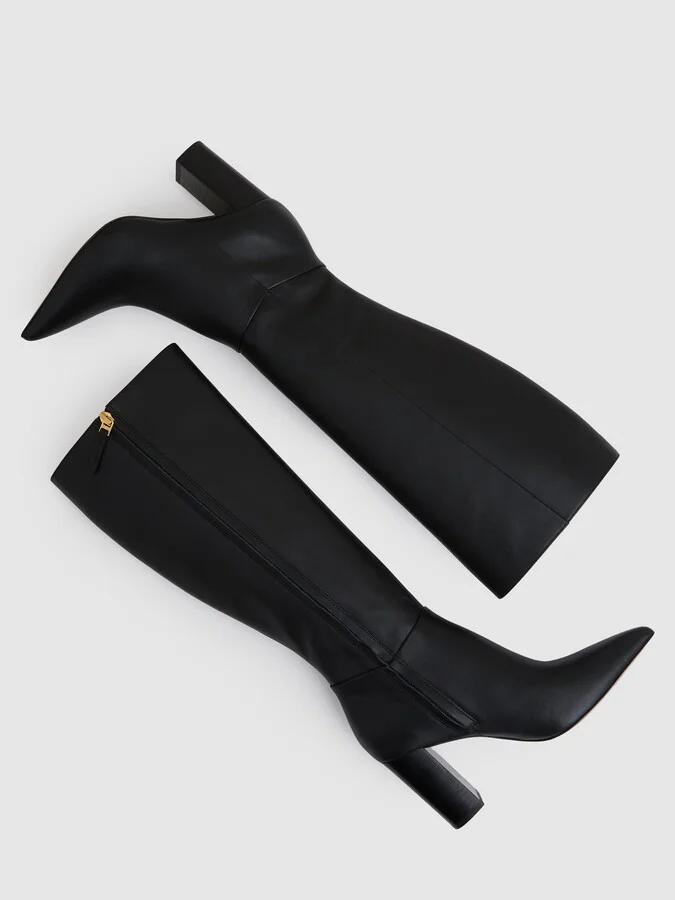 Block Heel Knee High Boots - Image 3