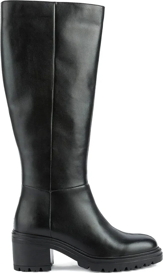 Block-Heel Knee-High Boots