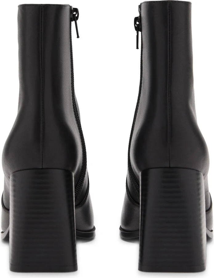 Block Heel Leather Bootie - Image 2