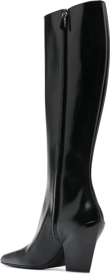 Block-Heel Leather Boots - Image 3