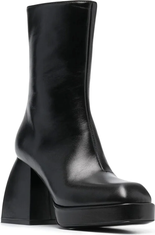 Block-Heel Leather Boots - Image 2