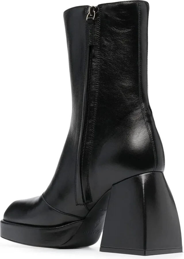 Block-Heel Leather Boots - Image 3