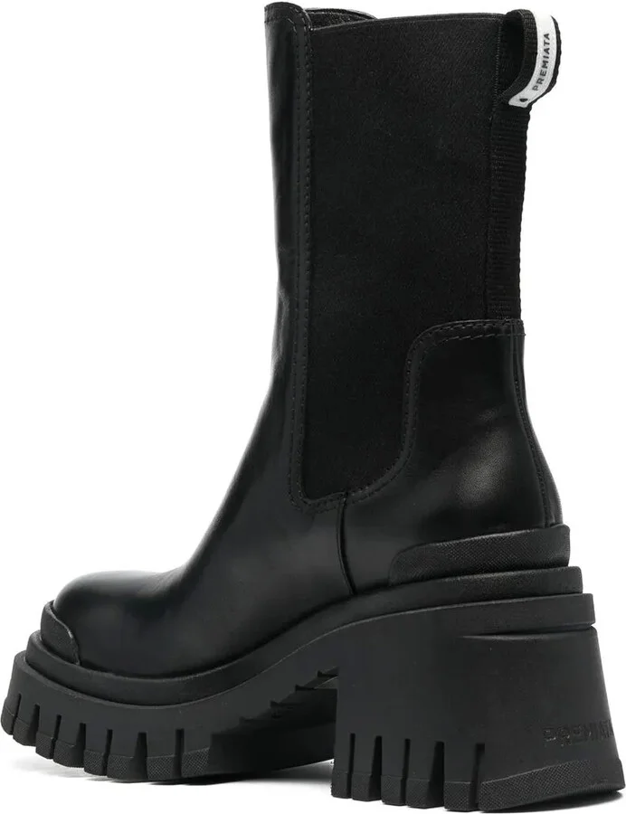 Block-Heel Leather Boots - Image 3