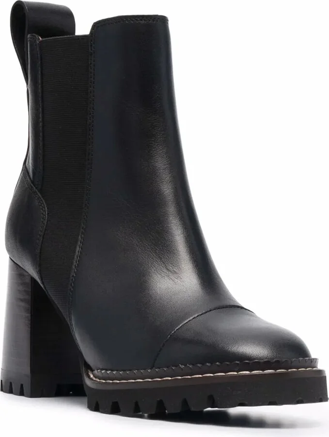 block-heel leather Chelsea boots - Image 2