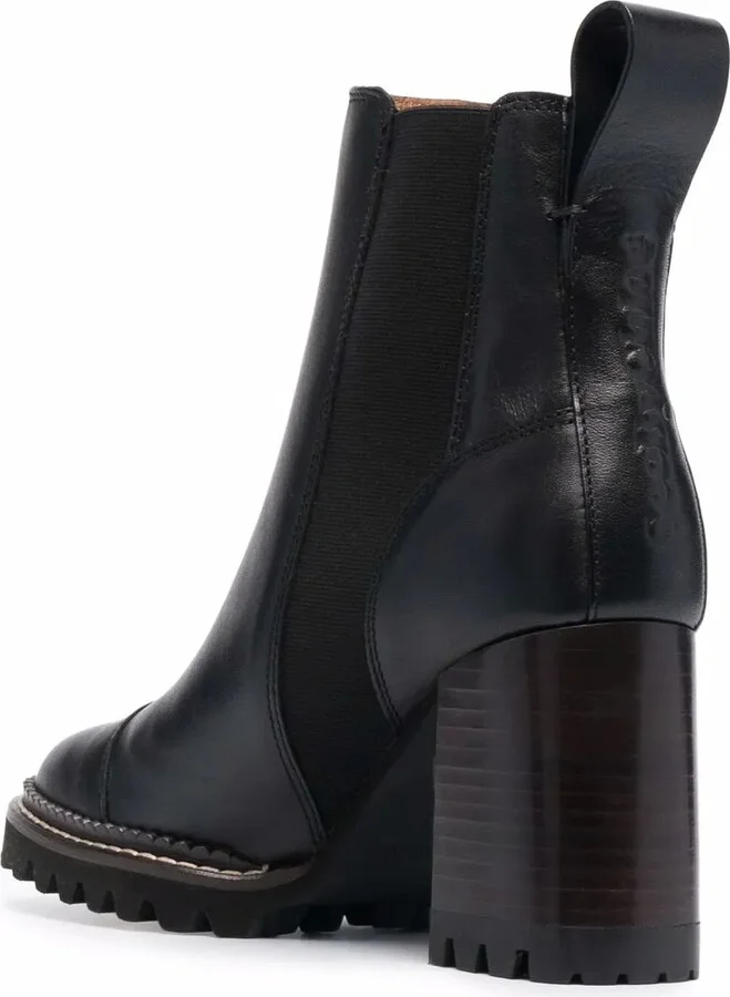 block-heel leather Chelsea boots - Image 3