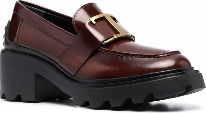Block-Heel Leather Loafers - Image 2