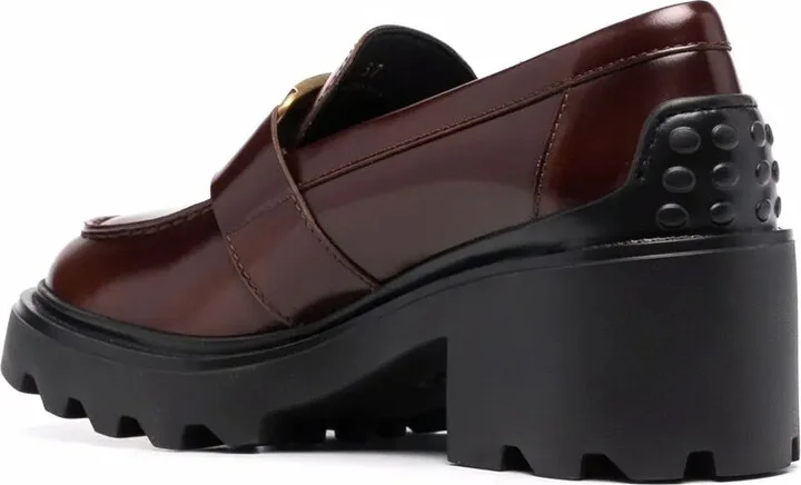 Block-Heel Leather Loafers - Image 3
