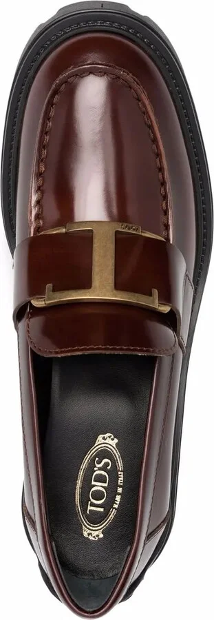 Block-Heel Leather Loafers - Image 4