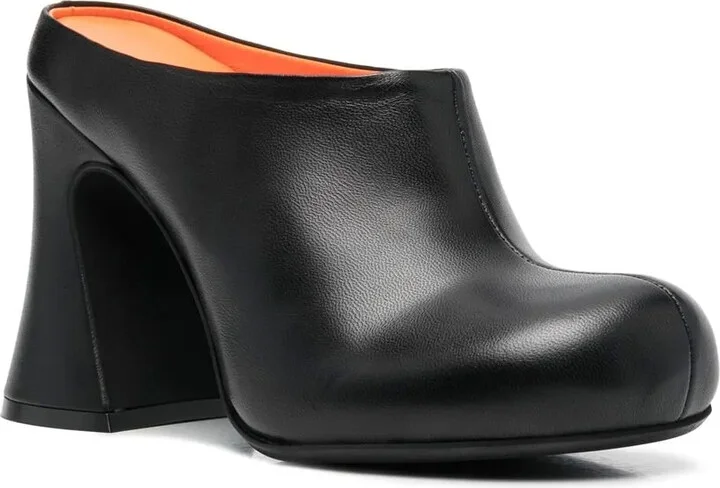 Block-Heel Leather Mules - Image 2