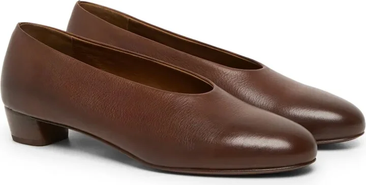 Block-Heel Leather Pumps - Image 2