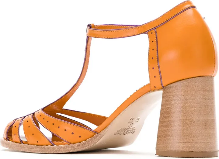 Block Heel Leather Pumps - Image 3