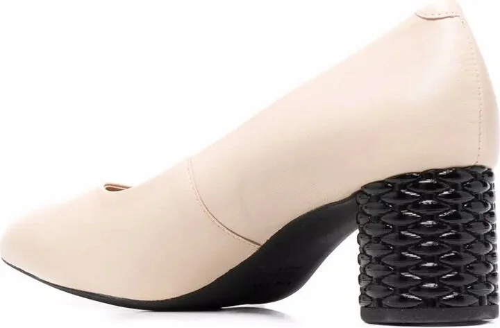 Block Heel Leather Pumps - Image 3
