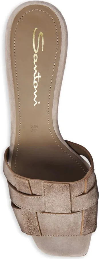 Block-Heel Leather Sandals - Image 3