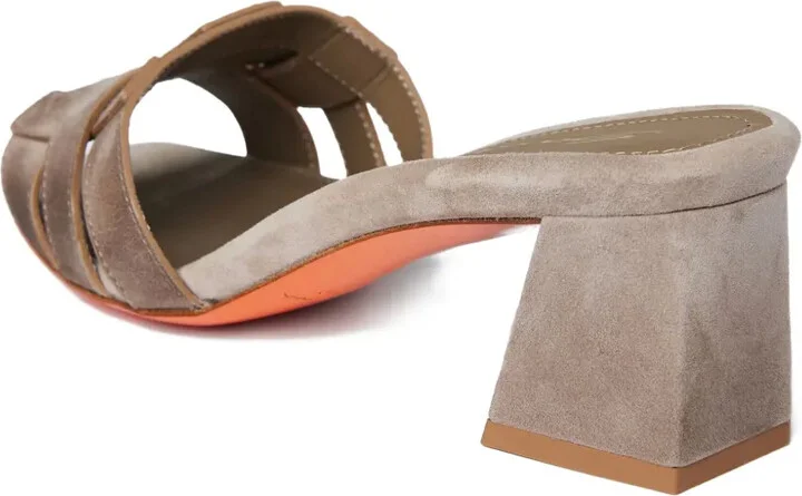 Block-Heel Leather Sandals - Image 4