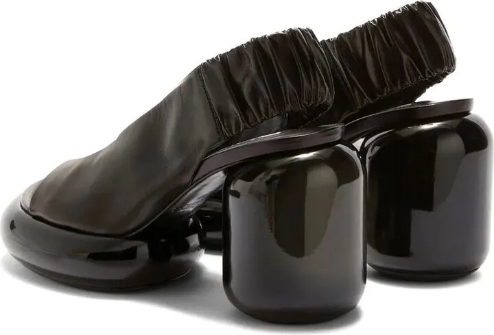 Block-Heel Leather Sandals - Image 3