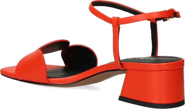 Block-Heel Round-Embellishments Heeled Sandals - Image 4