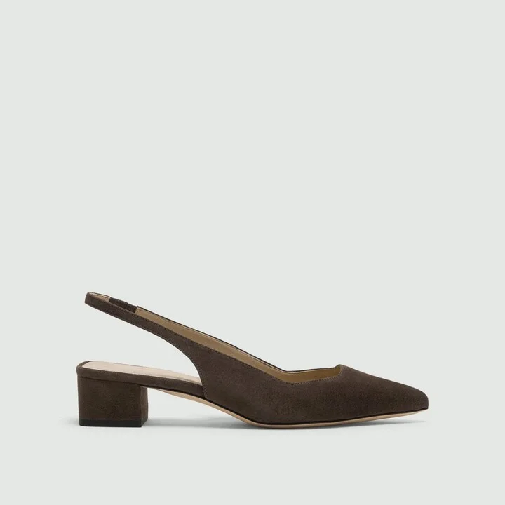 Block Heel Slingback in Suede - Image 2