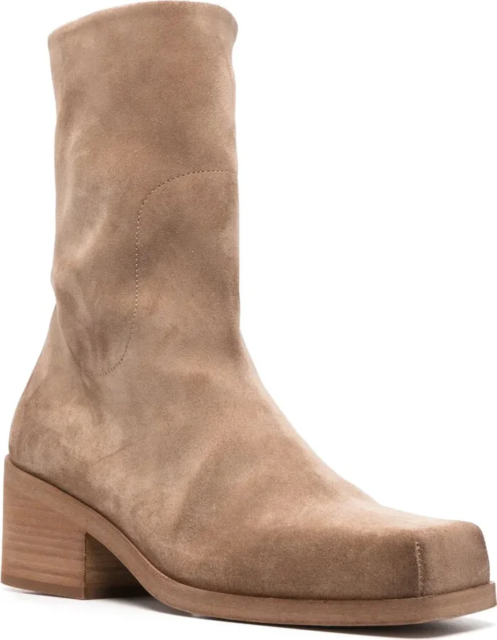 Block-Heel Suede Ankle Boots - Image 2