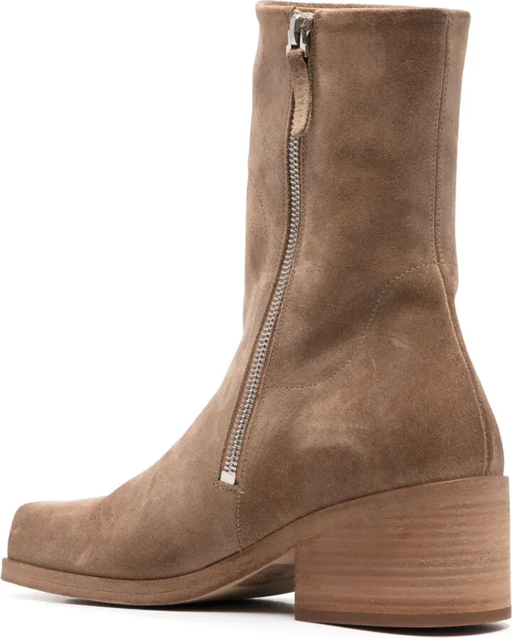 Block-Heel Suede Ankle Boots - Image 3