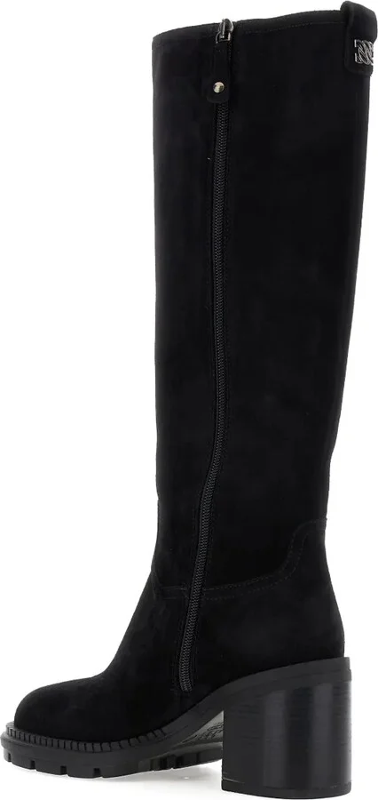 Block-Heel Suede Boots - Image 3