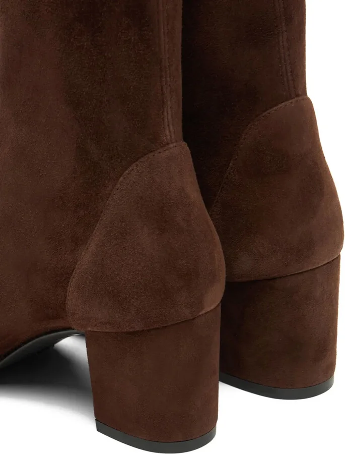Block-Heel Suede Boots - Image 4