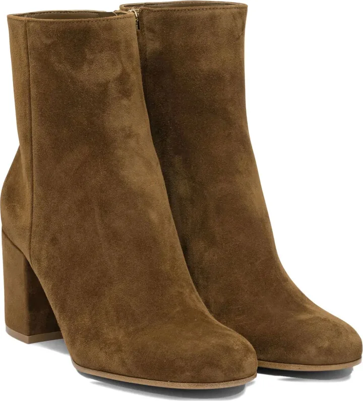 Block-Heel Suede Boots - Image 2