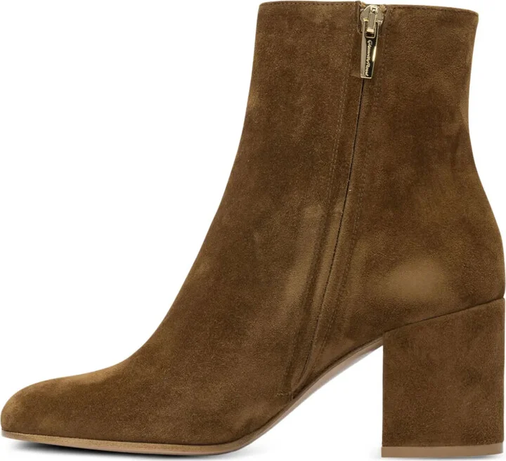 Block-Heel Suede Boots - Image 3